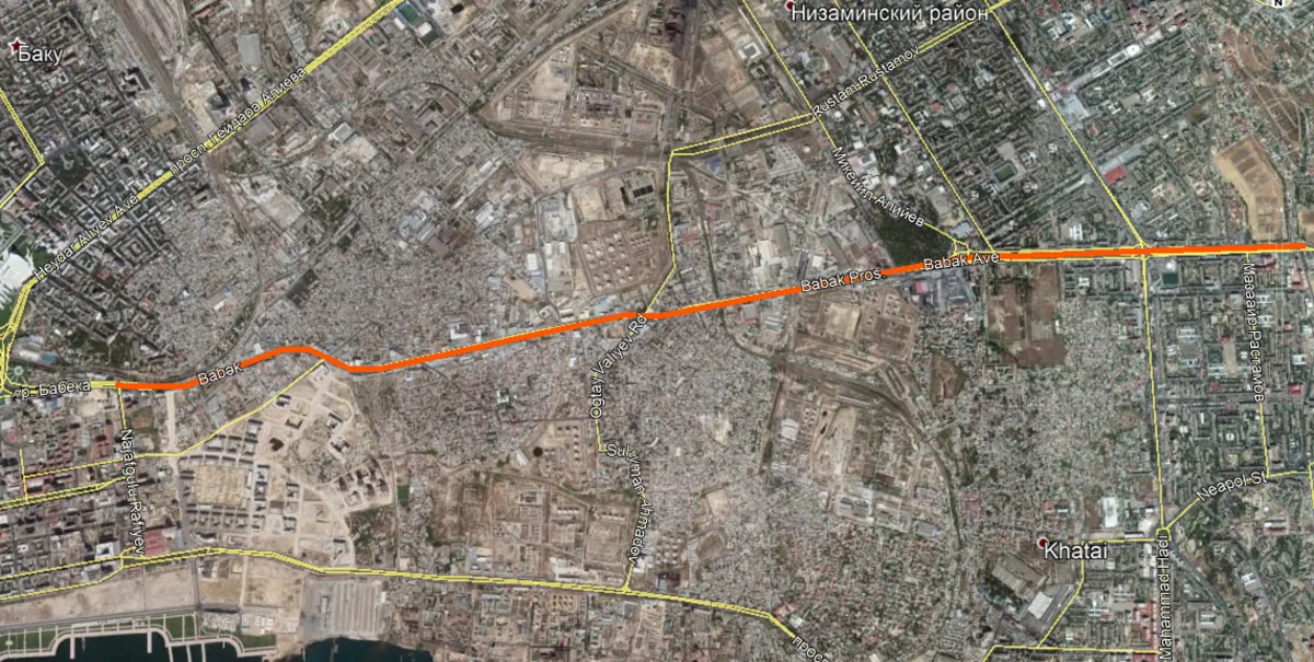 Babak Avenue of Baku city starts repair work today