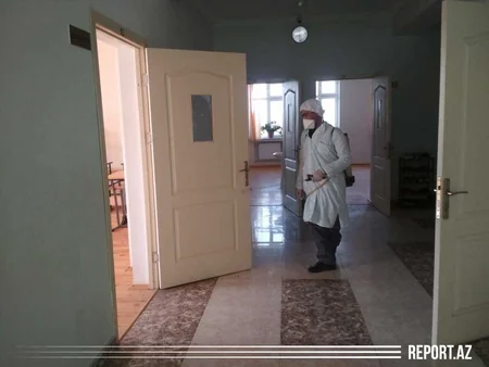 Bərdədə koronavirusa qarşı dezinfeksiya işləri görülür - FOTO