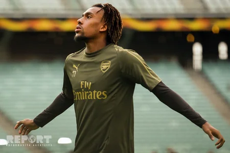 Arsenal UEFA Avropa Liqasının final oyunundan əvvəl Bakı Olimpiya Stadionunda məşqə çıxıb - FOTOREPORTAJ