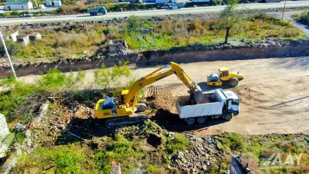 Kəlbəcər şəhərinin daxili yollarının tikintisi davam edir