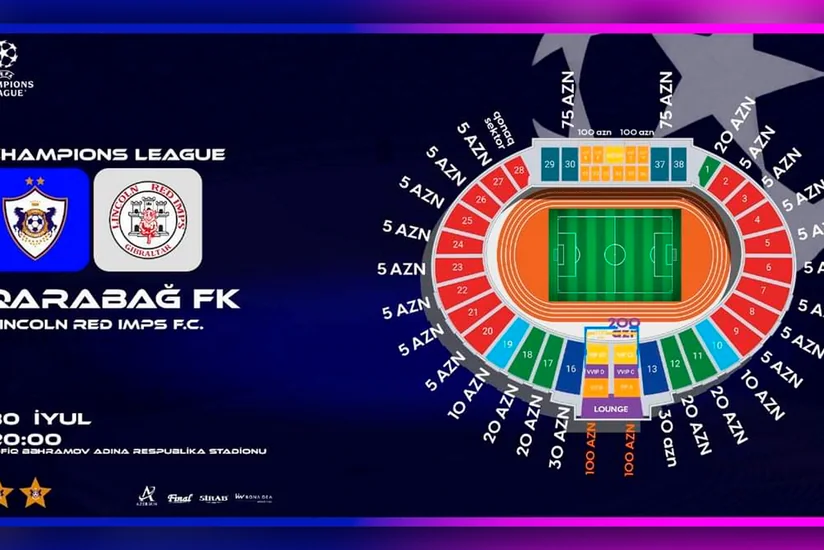 Лига Чемпионов УЕФА: Билеты на матч Карабах - Линкольн поступят в продажу завтра