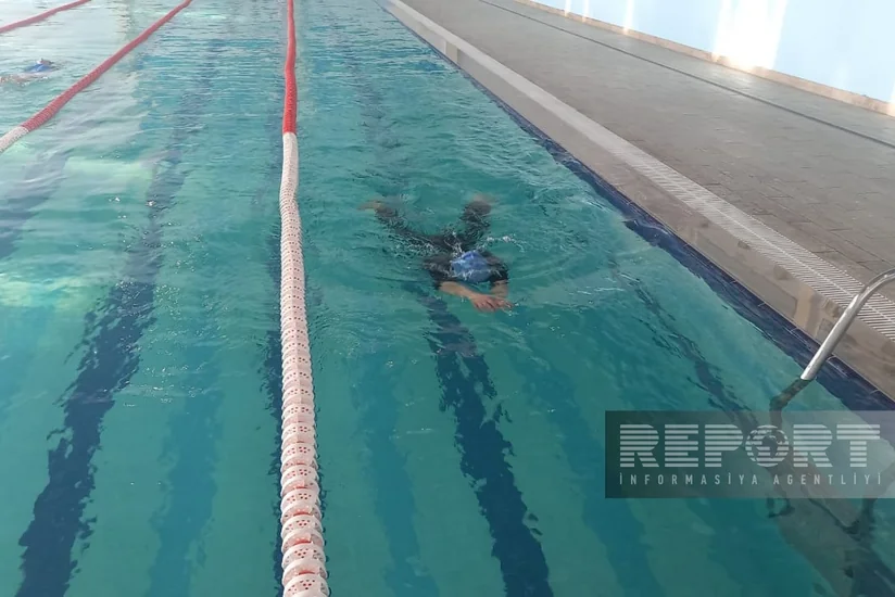 ​Qusar Olimpiya İdman Kompleksində ilk dəfə qış ayında üzgüçülük yarışı keçirilir