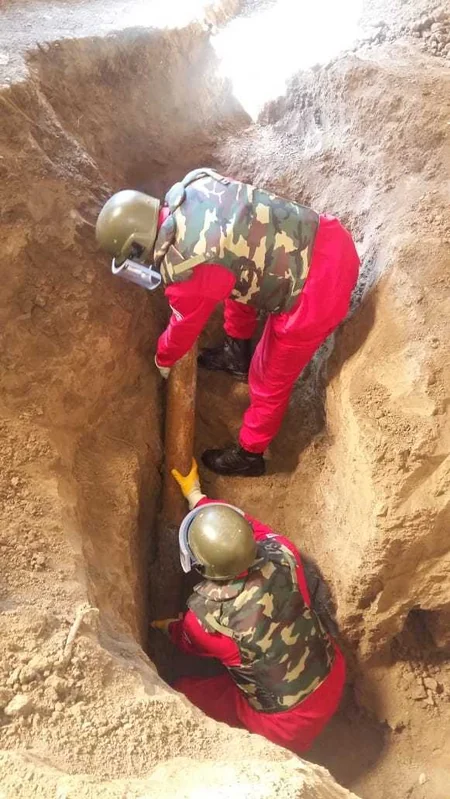 Tovuzda qrad raketinin partlamış qalıqları aşkar olunub - FOTO