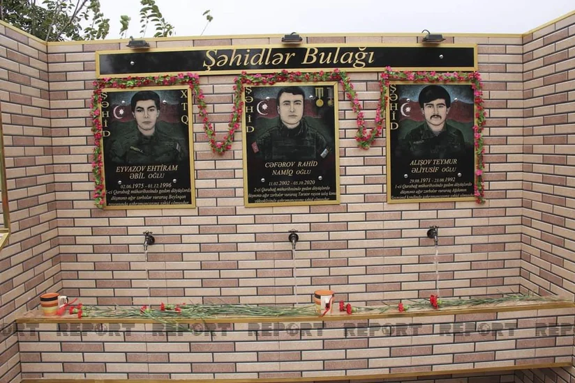 Cəlilabadda şəhidlərin xatirəsinə inşa edilən bulağın açılışı olub