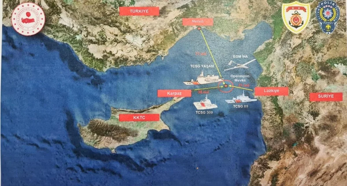 Türkiyə polisi Suriyaya məxsus gəmidən 1,5 ton narkotik aşkarlayıb