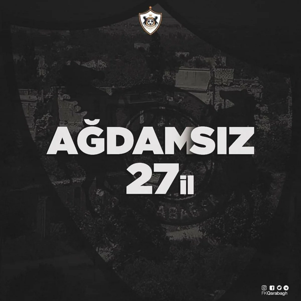 Milliləşdirilmiş futbolçu Ağdamın işğalı ilə bağlı paylaşım etdi