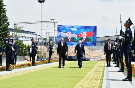 Ilham Aliyev, Shavkat Mirziyoyev attend opening of Heydar Aliyev Square in Tashkent