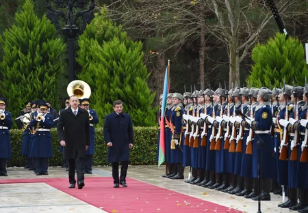 ​Official welcoming ceremony of Ahmet Davutoglu held