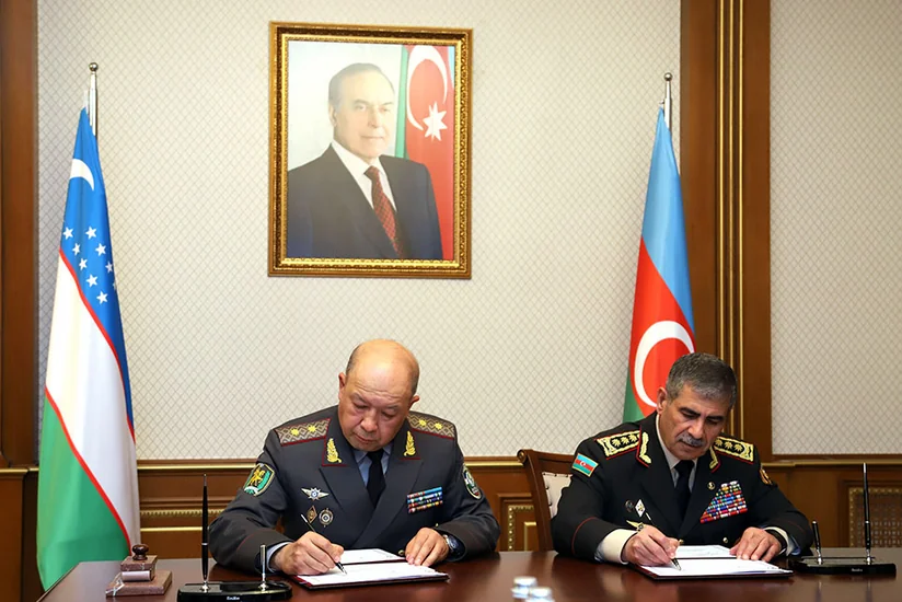 Defense ministries of Azerbaijan and Uzbekistan sign bilateral cooperation plan