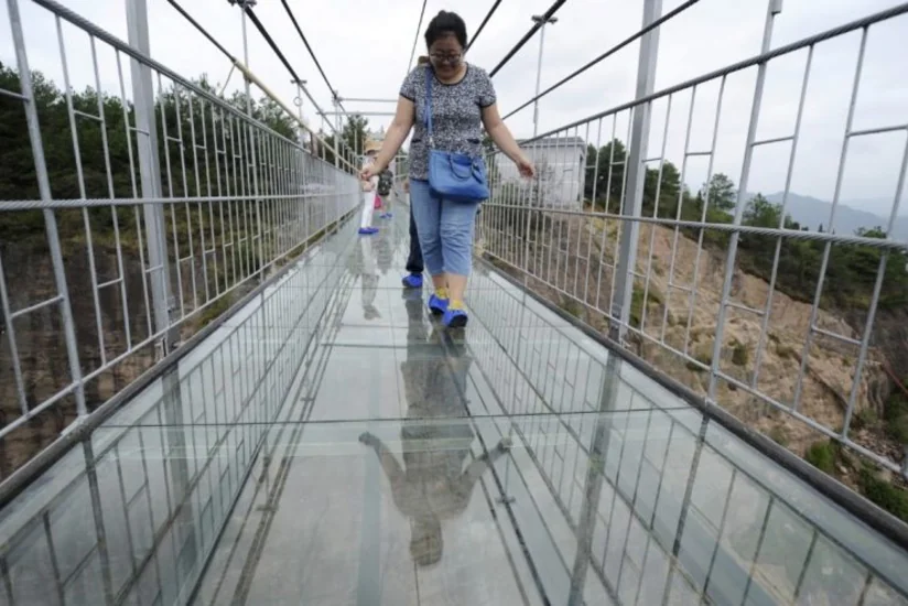 The world’s longest glass bridge opens in China