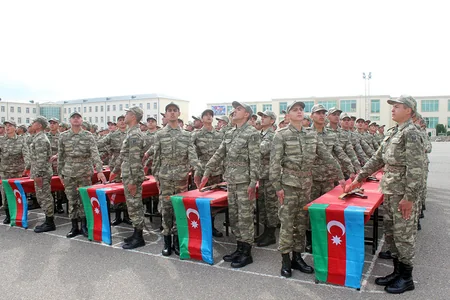 Military oath-taking ceremonies held in Azerbaijani Army 