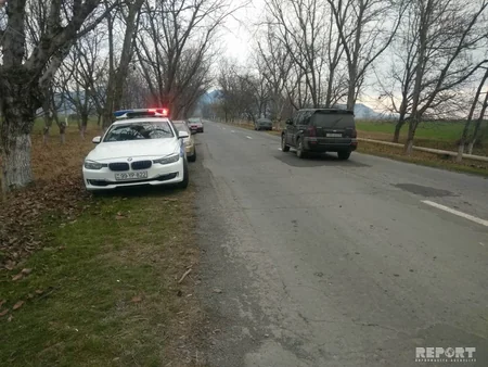 В Гахе автомобиль врезался в дерево и загорелся - ФОТО - ВИДЕО - ОБНОВЛЕНО