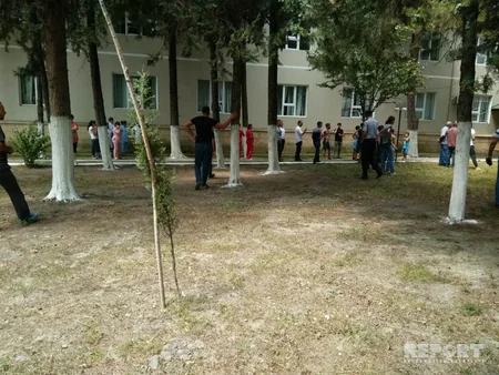 Qax Mərkəzi Rayon Xəstəxanasında yanğın olub - FOTO