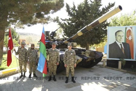 Abşeronda şəhid tankçıların xatirəsi əbədiləşdirilib