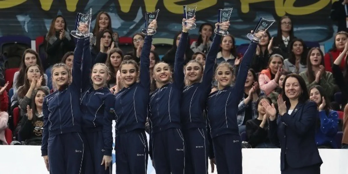 Азербайджан завоевал серебро в турнире AGF Junior Trophy в многоборье среди команд в групповых упражнениях