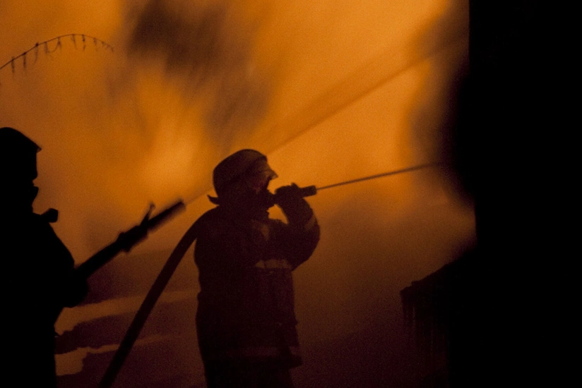 Oil storage tank on fire in southern Lebanon
