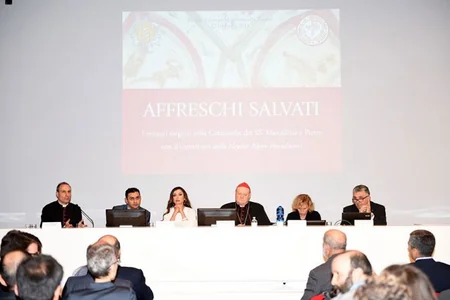 ​Heydər Əliyev Fondunun prezidenti Vatikanda Müqəddəs Marçellinio və Pietro katakombalarının açılış mərasimində iştirak edib