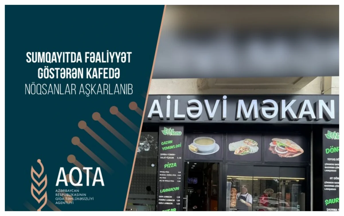 Sumqayıtda kafedə nöqsanlar aşkarlanıb