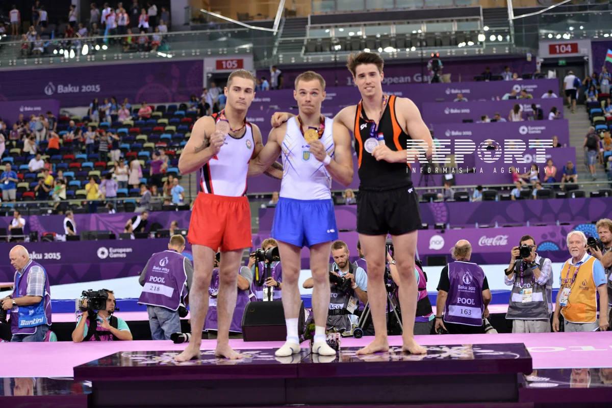 Azərbaycan gimnastı Bakı 2015də bürünc medal qazanıb