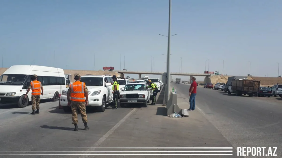 Rayonlara gedən sürücülər geri qaytarıldı - FOTO - VİDEO