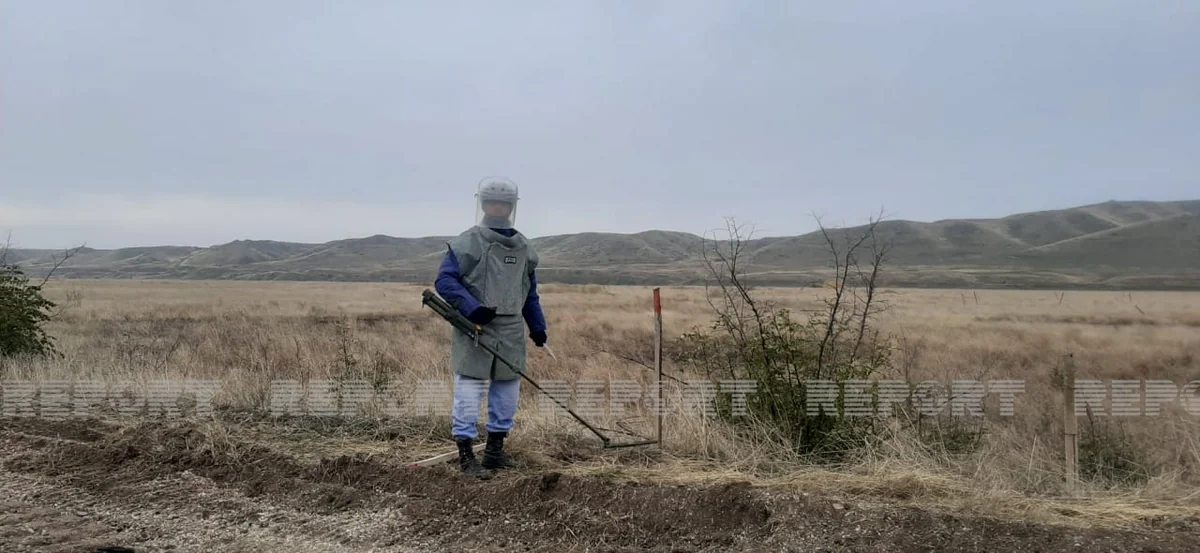 Suqovuşana çəkilən yeni yol minalardan təmizlənir