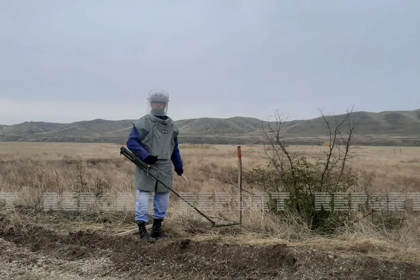 Suqovuşana çəkilən yeni yol minalardan təmizlənir