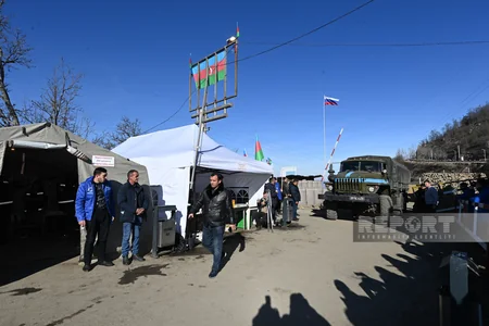 Peacekeepers' supply vehicles pass freely along Shusha-Khankandi road again - VIDEO