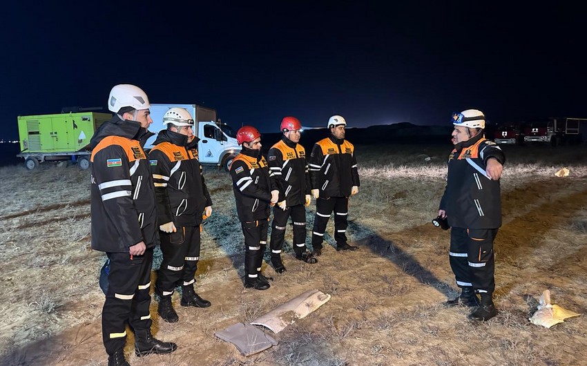 Azərbaycan FHN-in psixoloq, həkim və xilasediciləri Aktau şəhərindədir