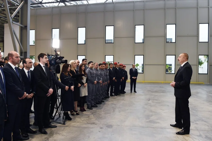President Ilham Aliyev launches tobacco factory in Sumgayit Chemical Industrial Park