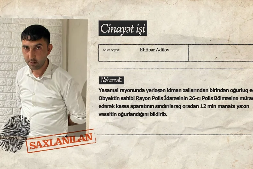 Bakıda işçi mühafizə etdiyi idman zalının kassasını talayıb