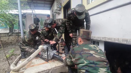 Naxçıvanda yaşayış evini su basıb