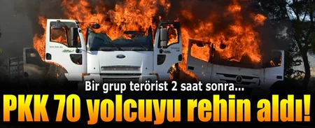 PKK üzvləri Türkiyədə 70-ə yaxın sərnişini girov götürüb