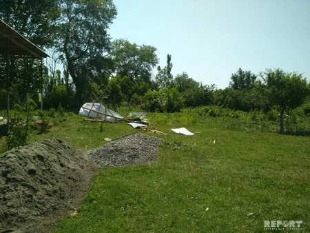 Qaxda güclü külək və yağış fəsadlar törədib - FOTO