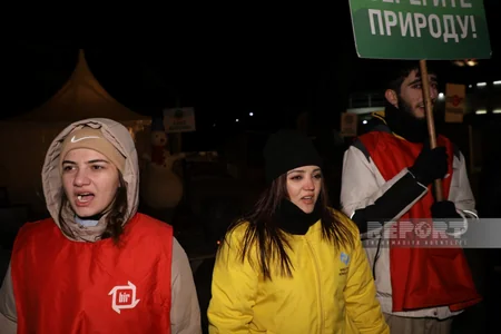 Акция на дороге Ханкенди-Лачын продолжается, протестующие требуют положить конец экотеррору