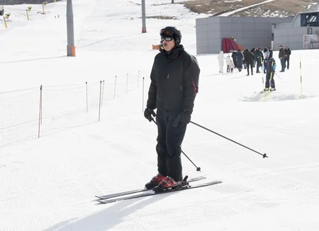 President Ilham Aliyev and first lady Mehriban Aliyeva viewed work done at Shahdag Tourism Center