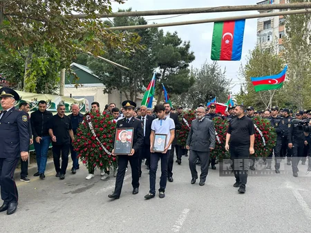 Erməni terroru nəticəsində həlak olan polis serjantı dəfn olunub - YENİLƏNİB-2