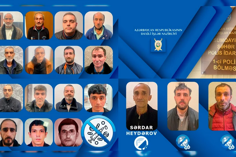 Sumqayıtda silahlı və evlərdən oğurluqlar edən şəxslər saxlanılıblar
