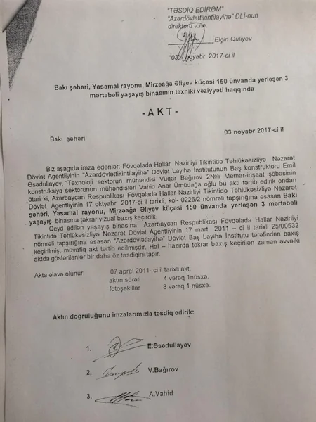 BŞİH: Bakıda qədim bina qəzalı vəziyyətə düşüb, sakinlər köçürülür