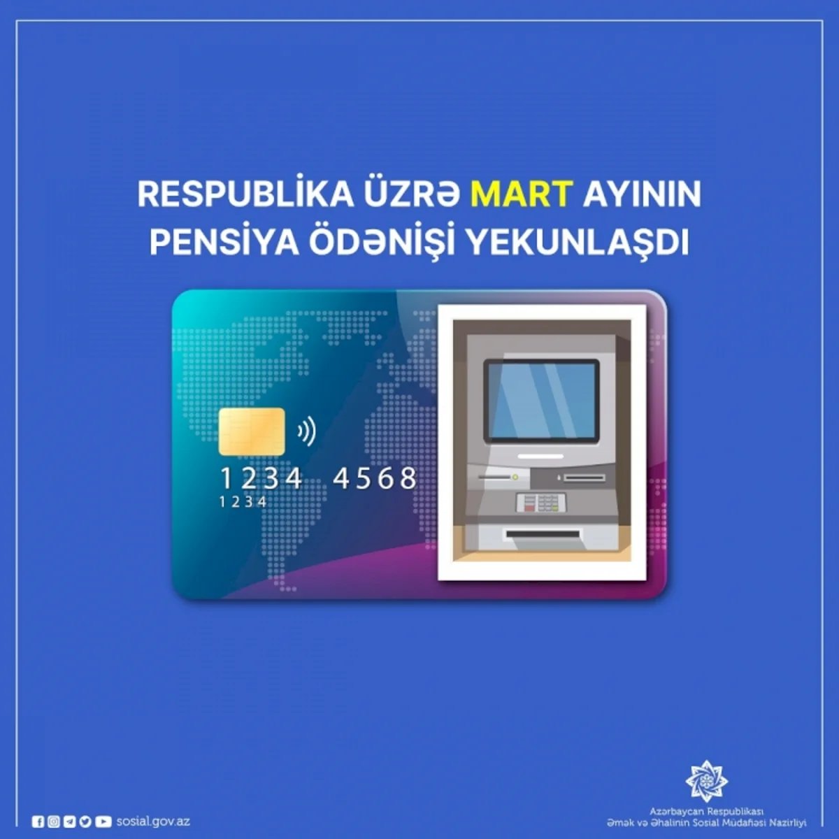 Mart ayının pensiya ödənişi yekunlaşıb