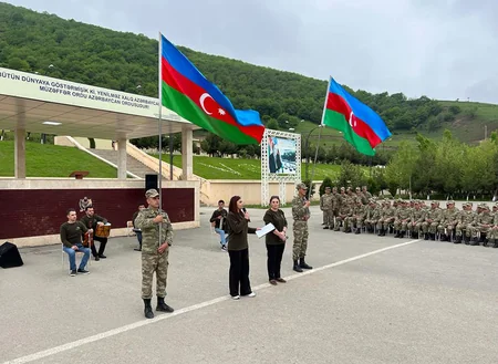 Ehtiyatda olan hərbi vəzifəlilərin təlim toplanışı davam edir