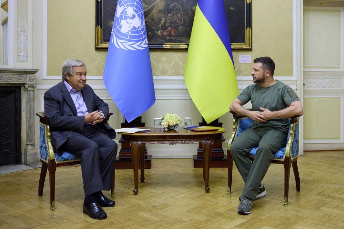 Guterres, Zelenskyy discuss grain deal