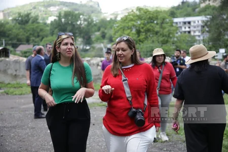 International travelers visit Shusha