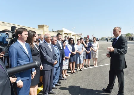 Azərbaycan Prezidenti Cəlilabadda avtomobil yolunun açılışında iştirak edib