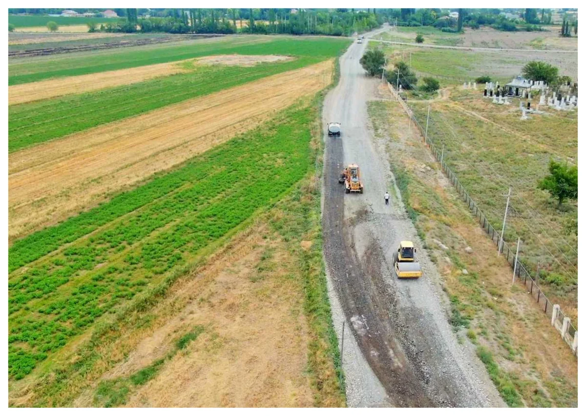 Bərdədə 11 yaşayış məntəqəsini birləşdirən yollar yenidən qurulur