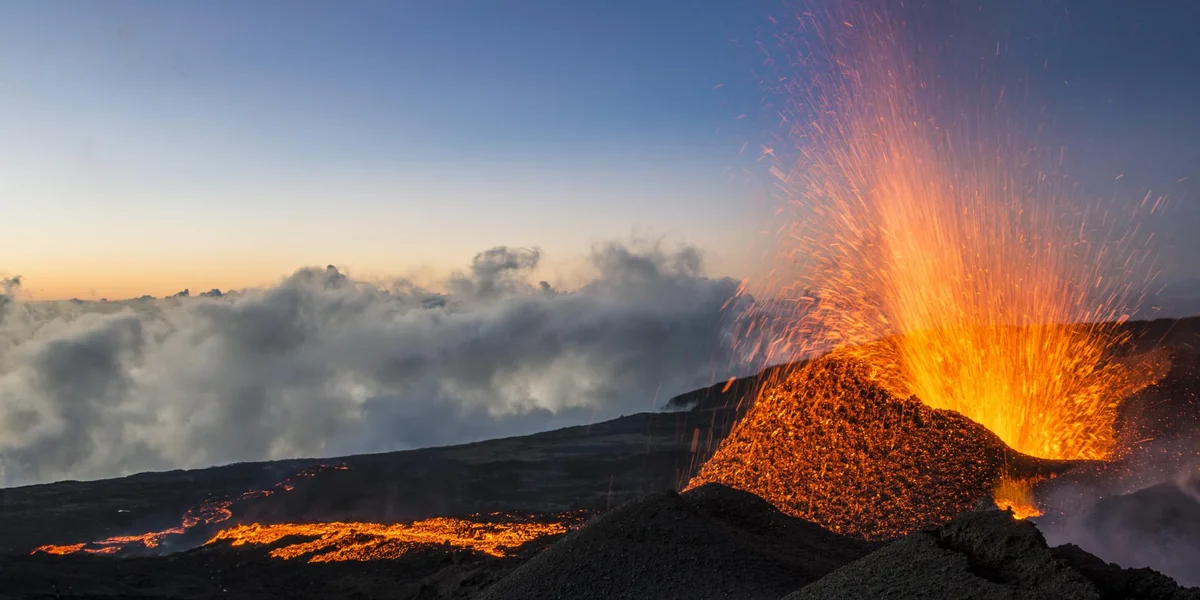 Piton de la Fournaise volcano erupts in France