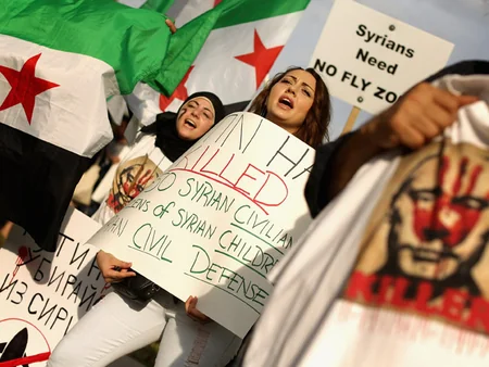 Protest held at Russian Embassy in Washington