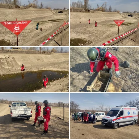 Qazaxda su kanalında əl qumbarası tapıldı