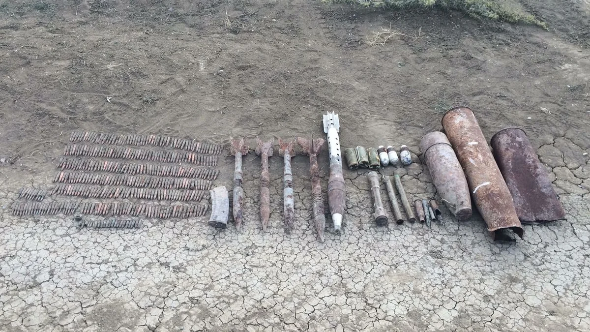 Ağstafada 404 ədəd partlamamış hərbi sursat aşkarlanıb