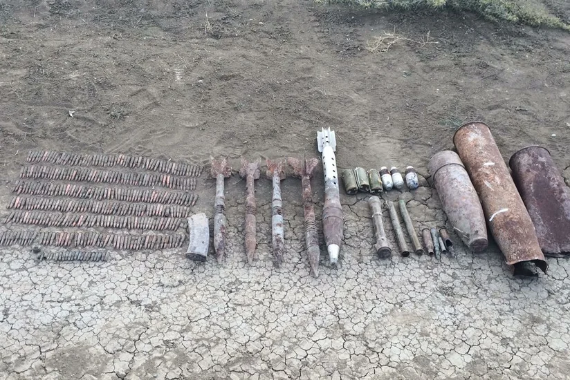 Ağstafada 404 ədəd partlamamış hərbi sursat aşkarlanıb