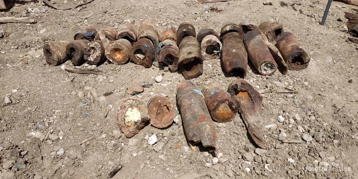 Sumqayıtda 21 top mərmisi tapılıb